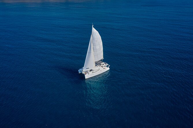 Santorini: Caldera Private Catamaran Cruise with Meal & Drinks - Nea Kameni, volcanic rock, and sulfur springs