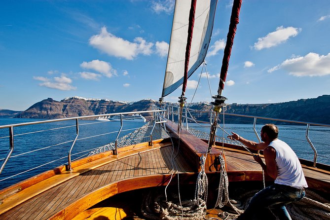 Santorini Caldera Sunset Sailing Cruise with Dinner and Wine - What to pack for six hours at sea