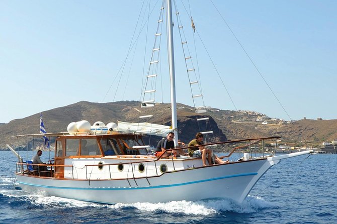 Santorini Caldera Sunset Traditional Cruise with Meal and Drinks - Vlychada Brings the Sunset Finale