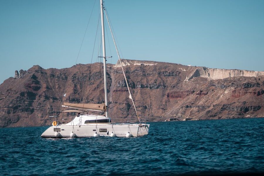 Santorini: Catamaran Caldera Cruise with Meal and Drinks - Sunset at sea instead of sunset in Oia