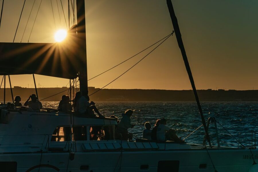 Santorini: Catamaran Caldera Cruise with Meal and Drinks - Swimming, snorkeling, and time on deck