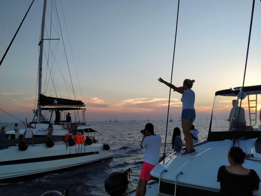 Santorini: Catamaran Cruise with Meal & Open Bar - From hotel pickup to Vlychada Marina