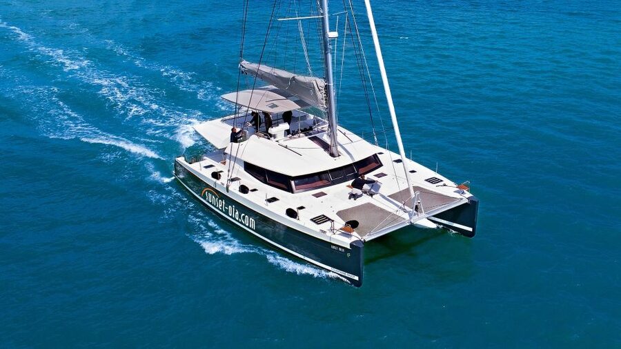 Santorini: Luxurious Catamaran Cruise with Meal & Open Bar - A barbecue with Greek sides and local drinks