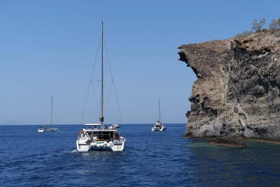 Santorini: Luxury Caldera Cruise With Meal & Drinks - Morning lunch cruise or sunset dinner cruise
