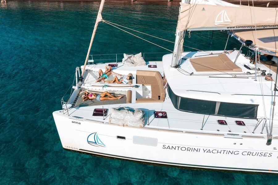 Santorini: Luxury Sunset Cruise with Dinner, BBQ, and Drinks - Indian Rocks and the Akrotiri Lighthouse