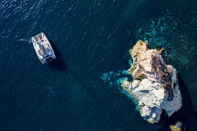 Santorini Platinum Catamaran Cruise with Meal, BBQ and Open Bar - Mesa Pigadia is the best time for swimming