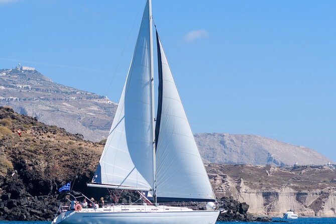 Santorini Private Daytime Sailing Cruise with Meal, Drinks &Transfer included - Swimming and lunch near Thirasia