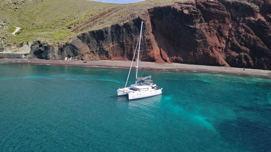 Santorini: Southern Island Luxury Catamaran Cruise with Meal - What the $141 price includes