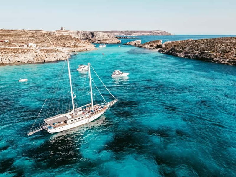 Sliema: Three Bay Cruise with Lunch & Optional Transfers - First swim: St. Paul’s Bay or Selmun
