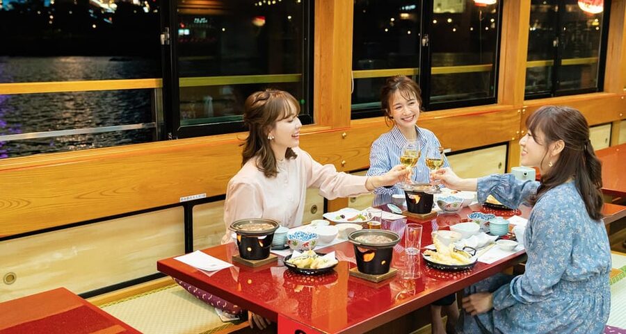 Sumida River: Japanese Traditional Yakatabune Dinner Cruise - What dinner is like on the Yakatabune