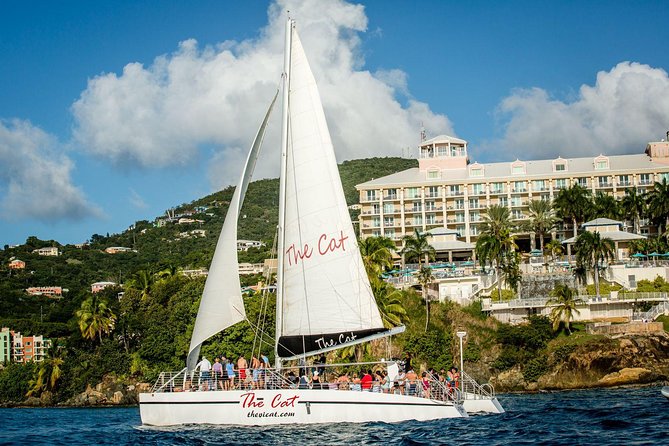 Sunset & Harbor Lights Dinner Sail from the Marriott's Frenchman's Cove - Life aboard the 54-foot VI Cat