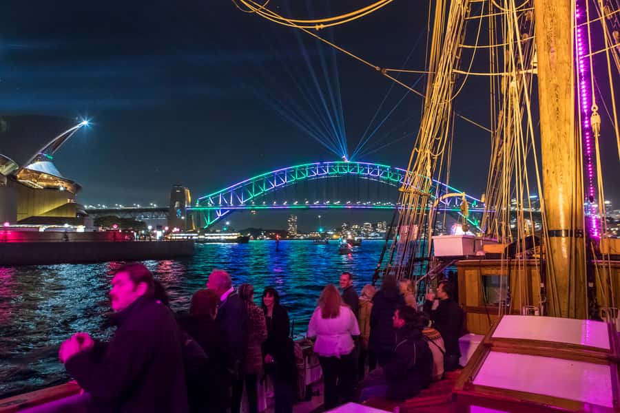 Sydney Harbour: Tall Ship Vivid Dinner Cruise - What the tall-ship setting adds