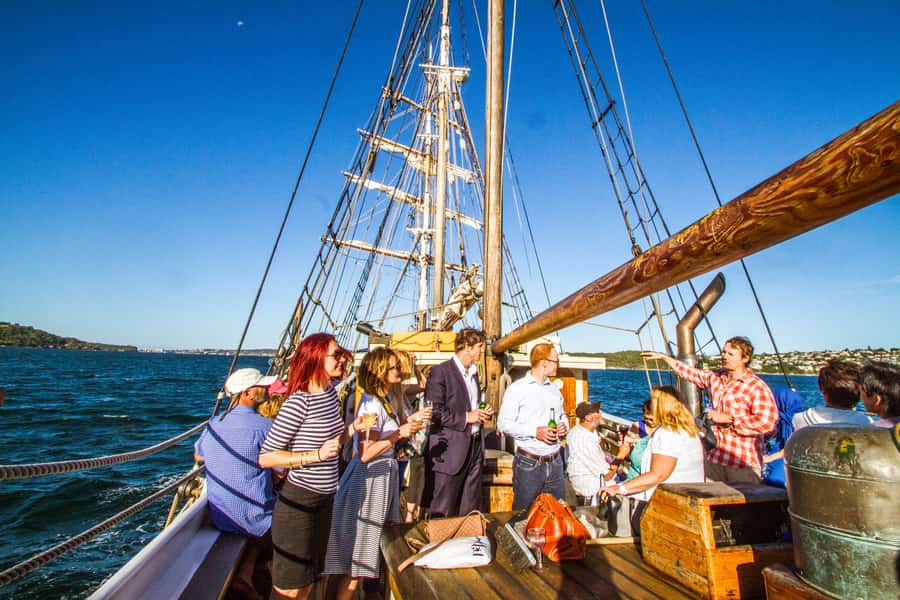 Sydney: Tall Ship Harbour Twilight Dinner Cruise - Taking part in the sailing