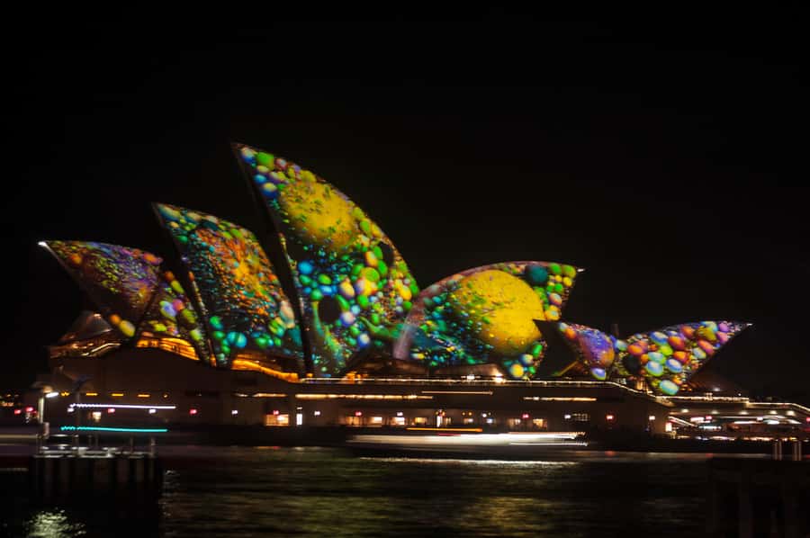 Sydney: Vivid Festival of Light Harbor Cruise with Dinner - Boarding at King Street Wharf 6