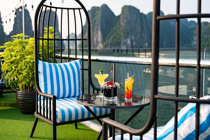The Best 5 Star Halong Bay Cruise with Buffet,pool, Sunset Party - Luon Cave and the optional 50,000 VND activity