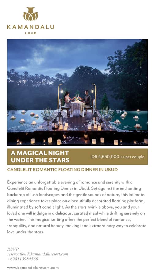 Ubud: Romantic Floating Dinner Under the Stars - What the six-course dinner includes